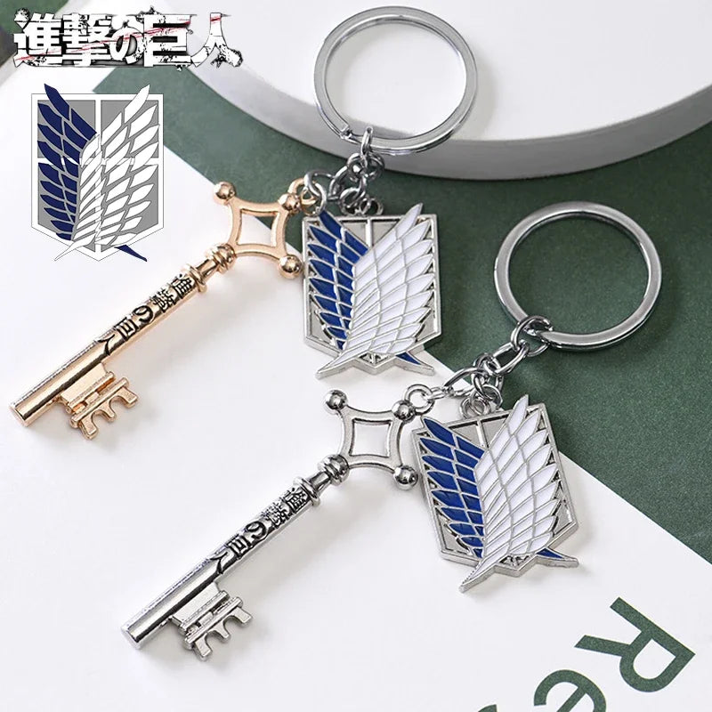 "Attack on Titan Metal Keychain Pendant"