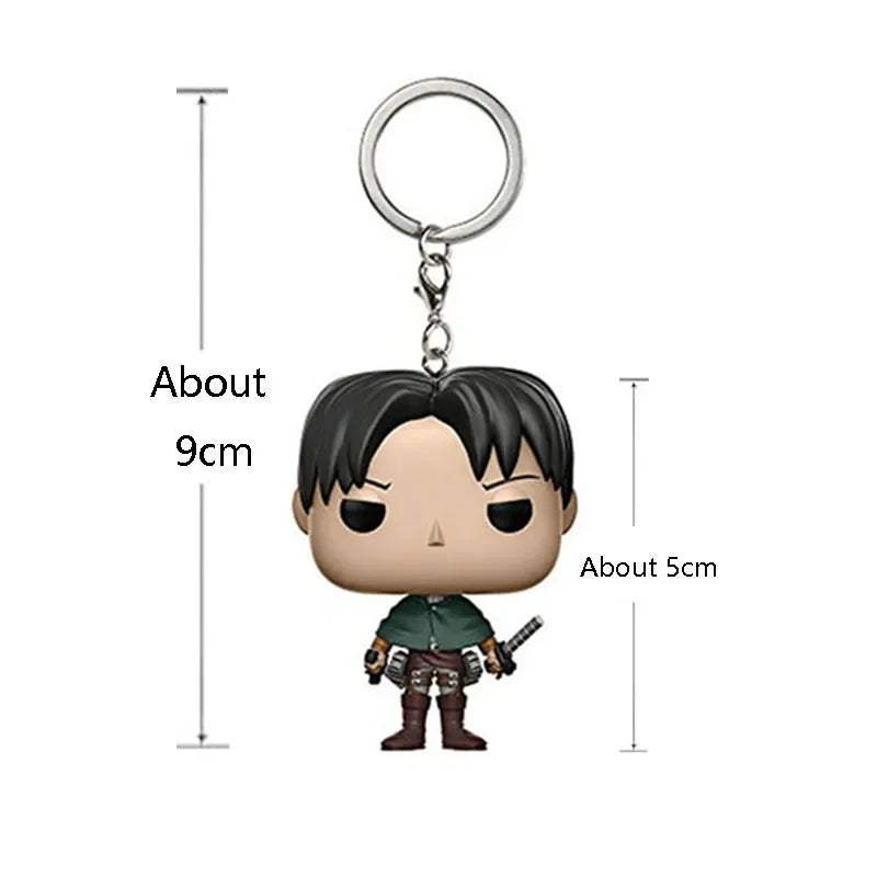 "Attack on Titan Funko Keychain Figures"