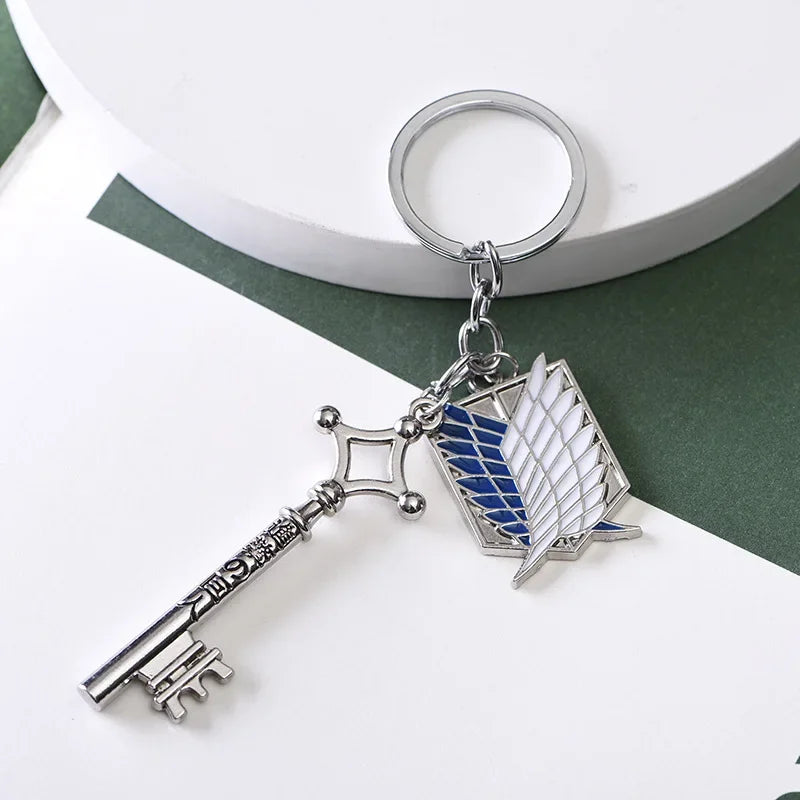 "Attack on Titan Metal Keychain Pendant"