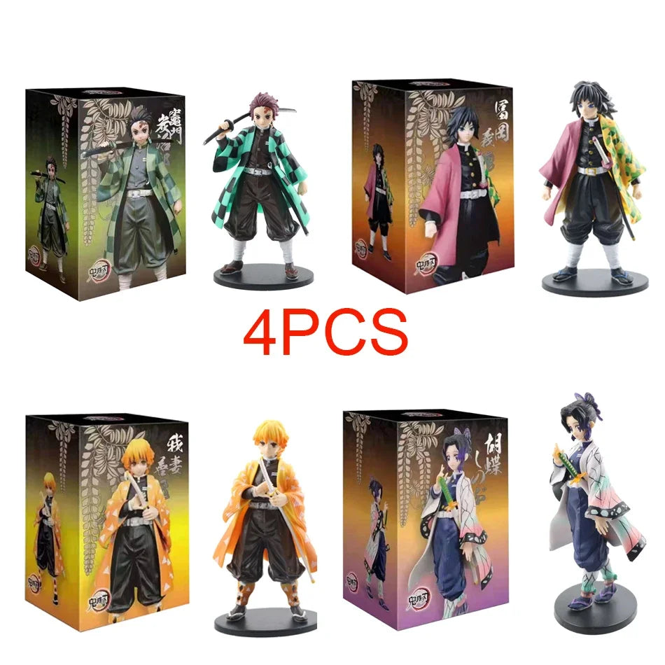 "Demon Slayer Tanjirou, Nezuko, Zenitsu & Inosuke PVC Figures"
