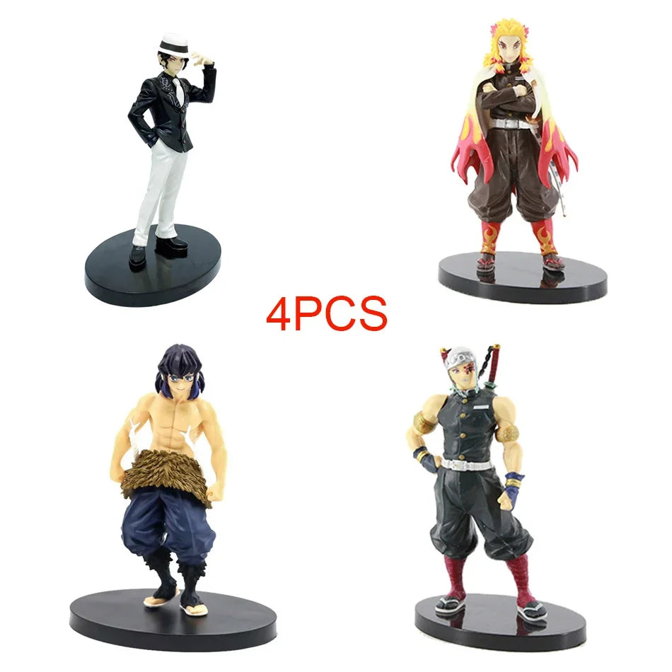 "Demon Slayer Tanjirou, Nezuko, Zenitsu & Inosuke PVC Figures"