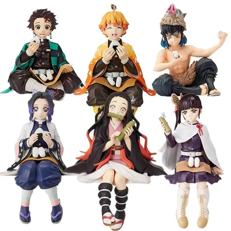 "Demon Slayer Tanjirou & Nezuko 10–15cm Sitting PVC Figures"