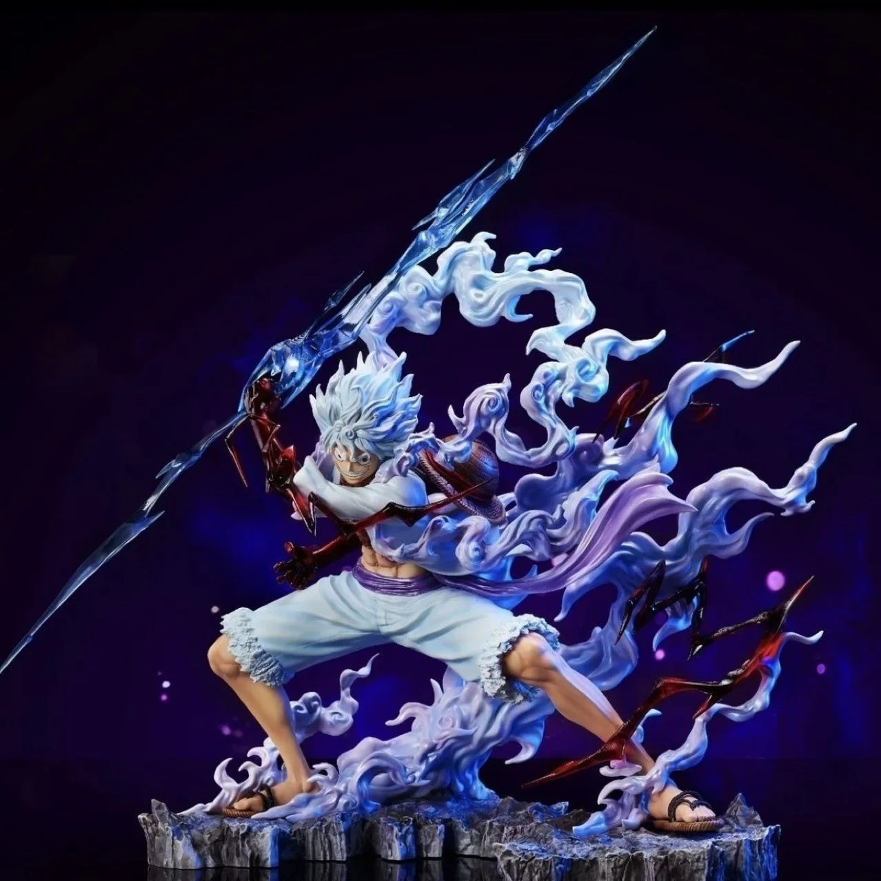 "One Piece Luffy Raiden Gear 5 Lightning 25cm PVC Figure"