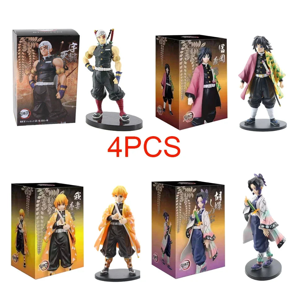 "Demon Slayer Tanjirou, Nezuko, Zenitsu & Inosuke PVC Figures"