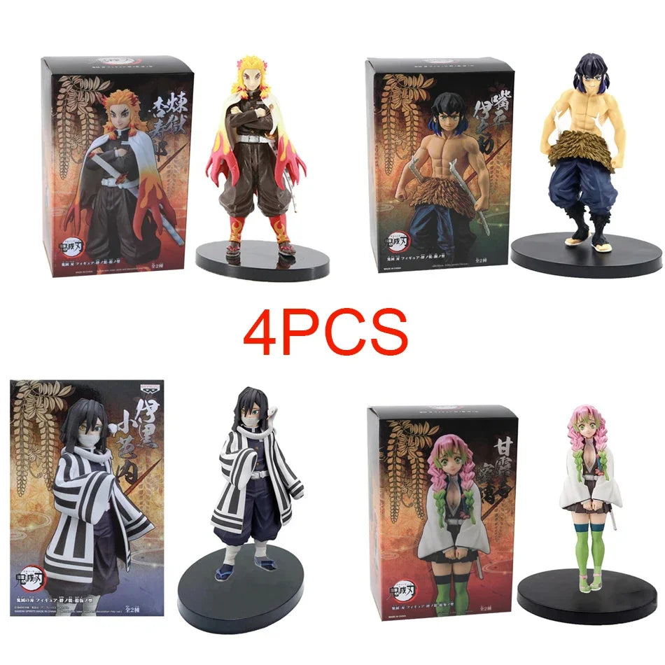 "Demon Slayer Tanjirou, Nezuko, Zenitsu & Inosuke PVC Figures"