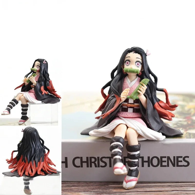 "Demon Slayer Tanjirou & Nezuko 10–15cm Sitting PVC Figures"