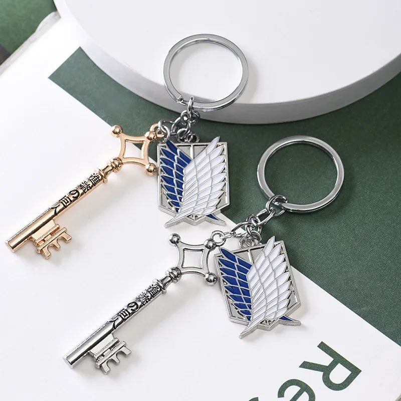 "Attack on Titan Metal Keychain Pendant"