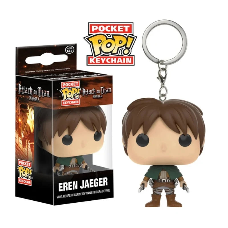 "Attack on Titan Funko Keychain Figures"