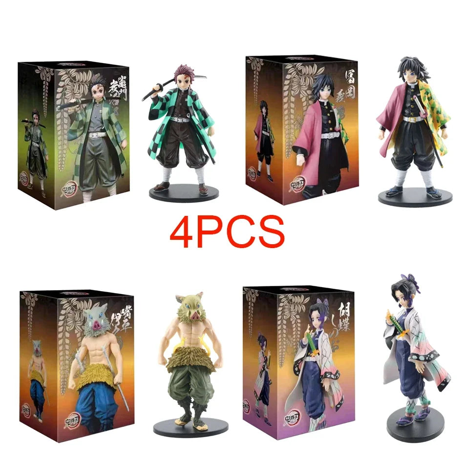 "Demon Slayer Tanjirou, Nezuko, Zenitsu & Inosuke PVC Figures"