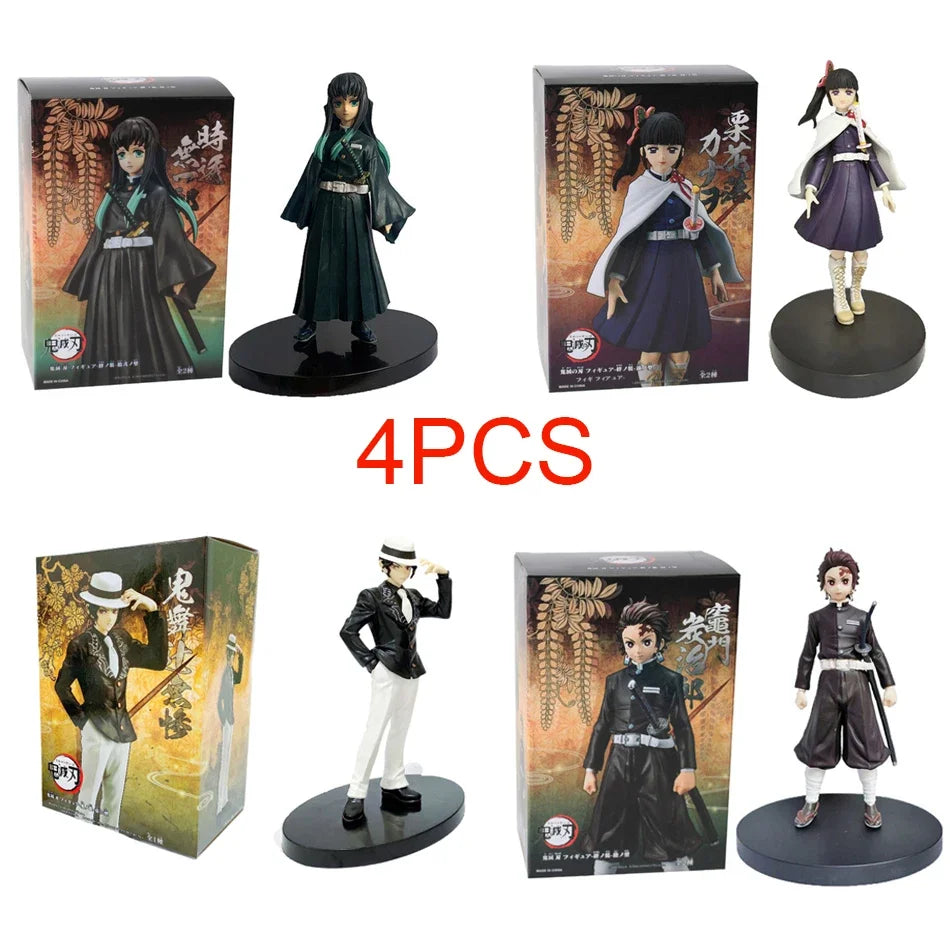 "Demon Slayer Tanjirou, Nezuko, Zenitsu & Inosuke PVC Figures"