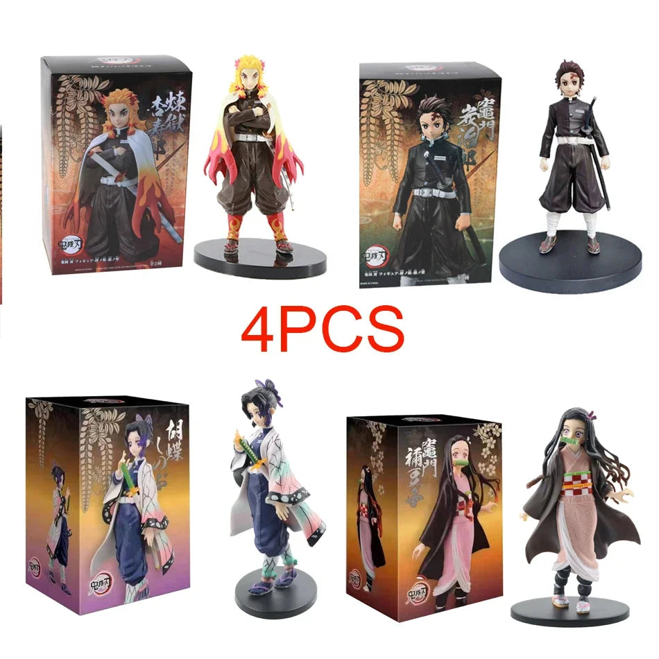 "Demon Slayer Tanjirou, Nezuko, Zenitsu & Inosuke PVC Figures"