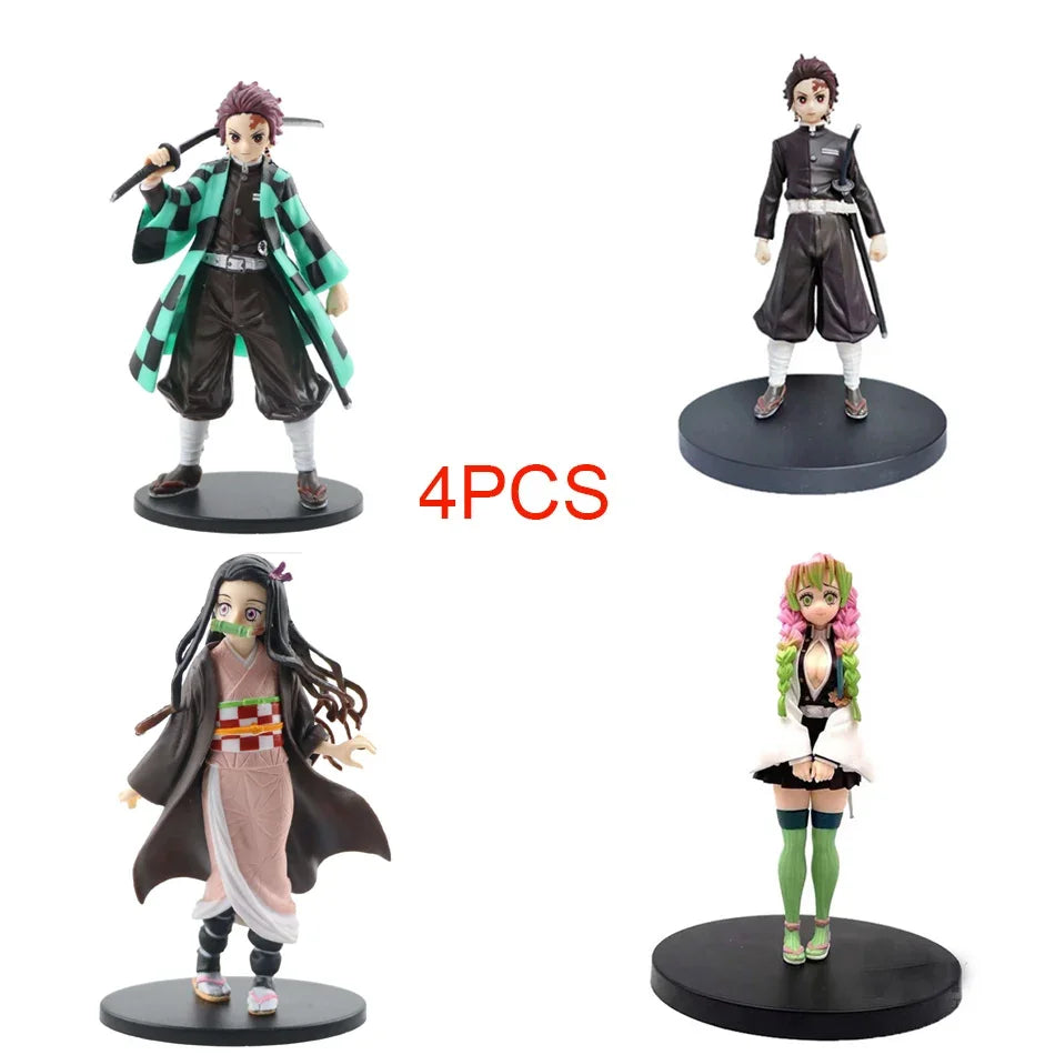 "Demon Slayer Tanjirou, Nezuko, Zenitsu & Inosuke PVC Figures"
