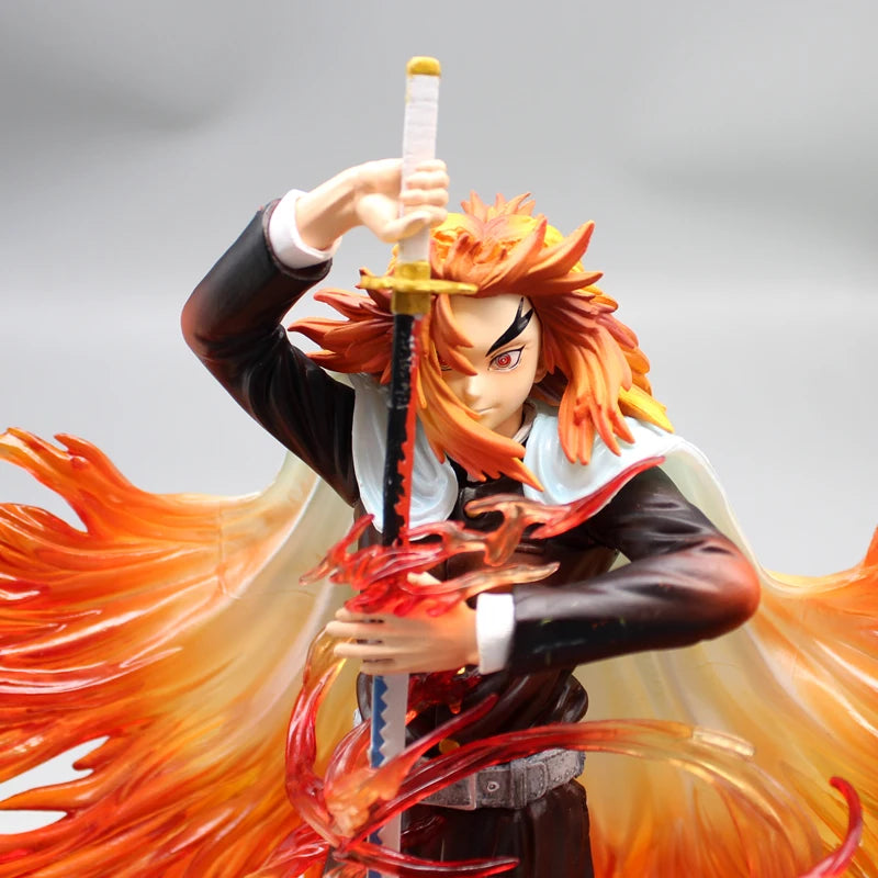 "Demon Slayer Rengoku Kyojuro 30cm Flame Hashira PVC Figure"