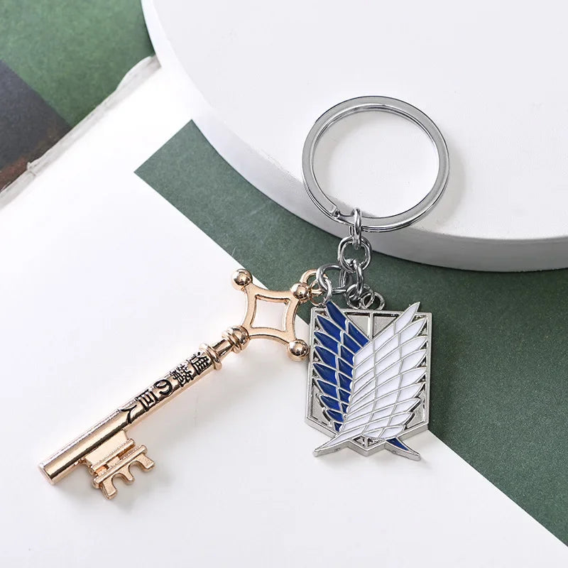 "Attack on Titan Metal Keychain Pendant"