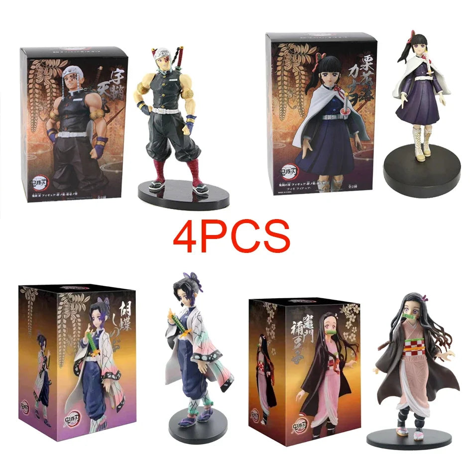 "Demon Slayer Tanjirou, Nezuko, Zenitsu & Inosuke PVC Figures"