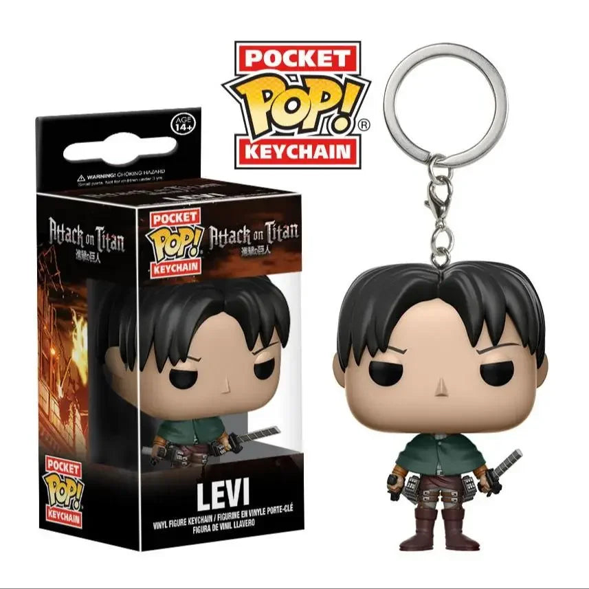 "Attack on Titan Funko Keychain Figures"
