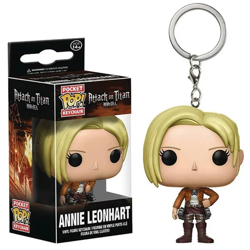 "Attack on Titan Funko Keychain Figures"