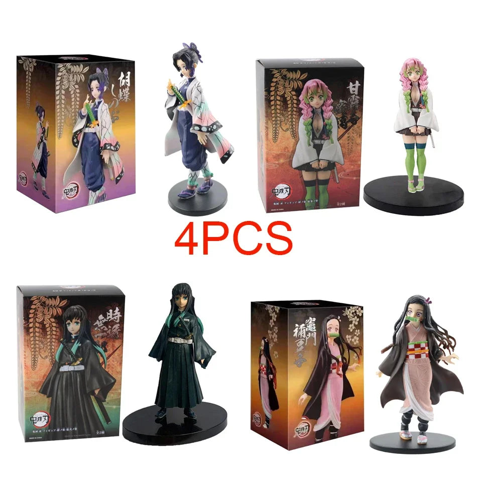 "Demon Slayer Tanjirou, Nezuko, Zenitsu & Inosuke PVC Figures"