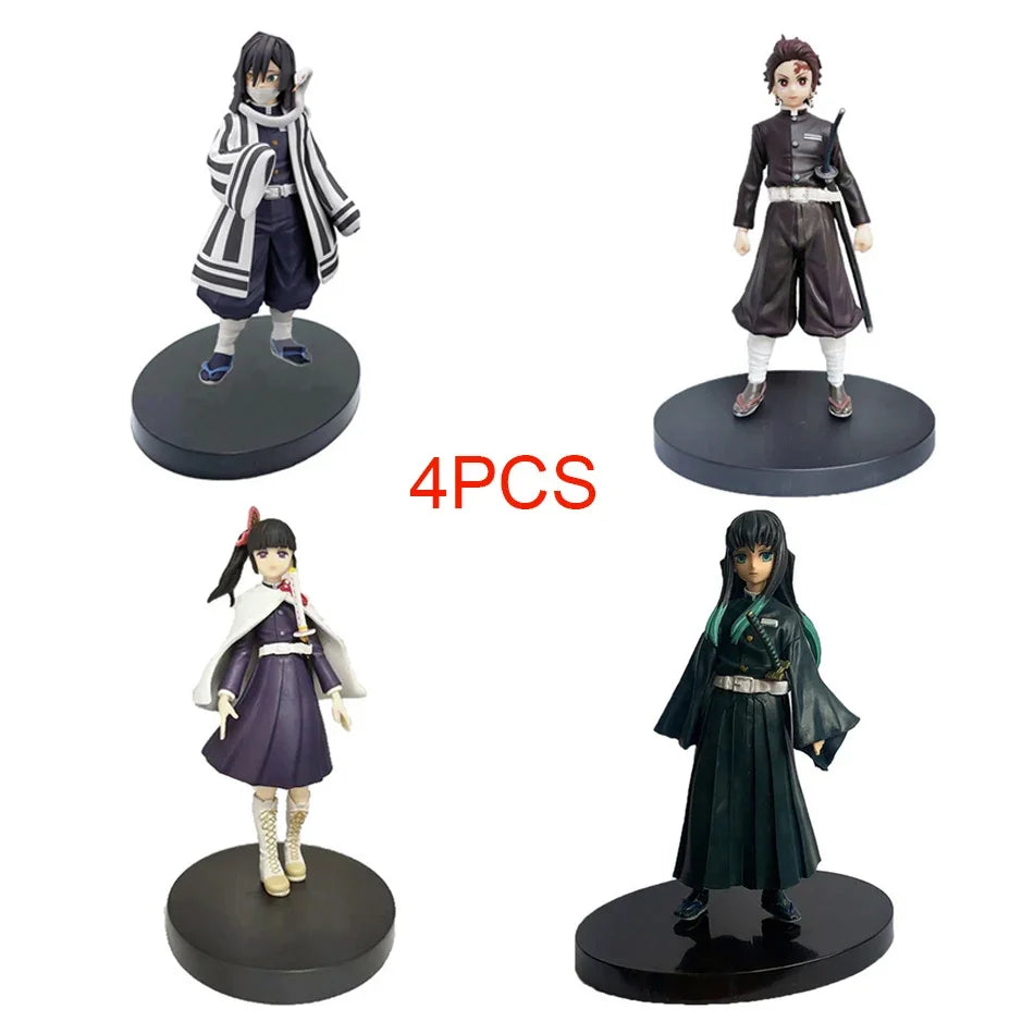 "Demon Slayer Tanjirou, Nezuko, Zenitsu & Inosuke PVC Figures"