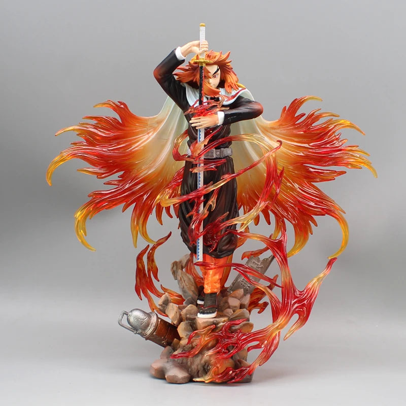 "Demon Slayer Rengoku Kyojuro 30cm Flame Hashira PVC Figure"