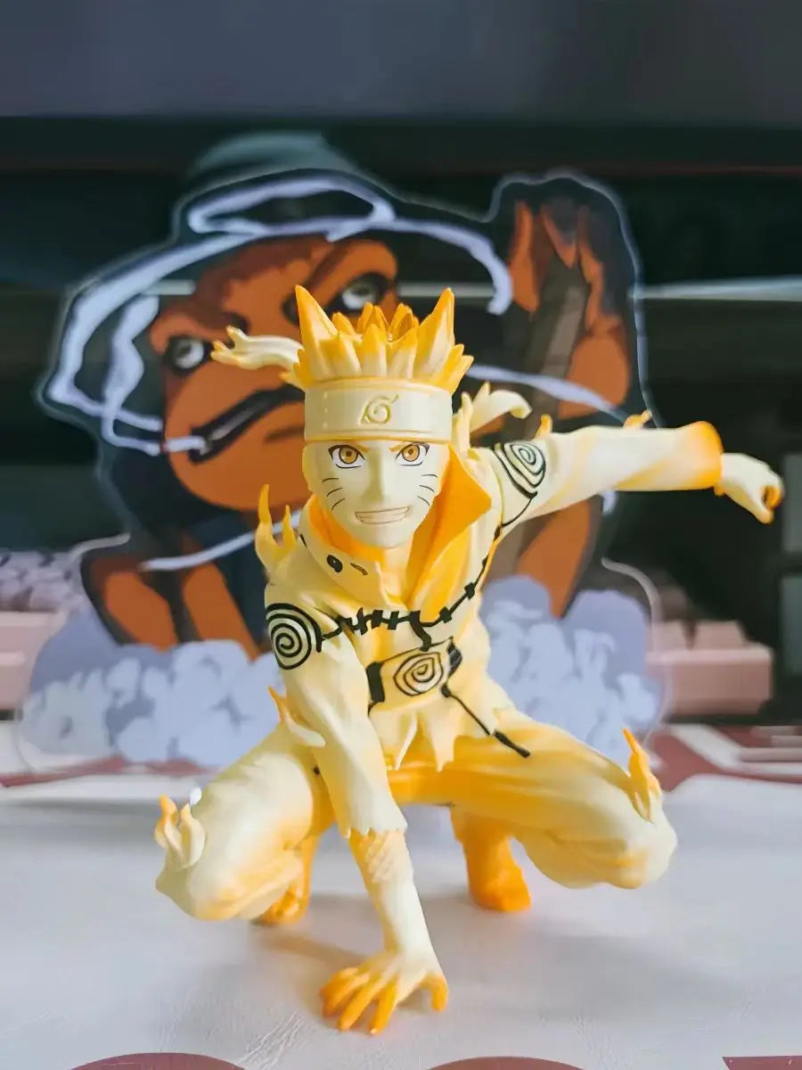 "Naruto Uzumaki Six Paths Gold 10cm PVC Figure"