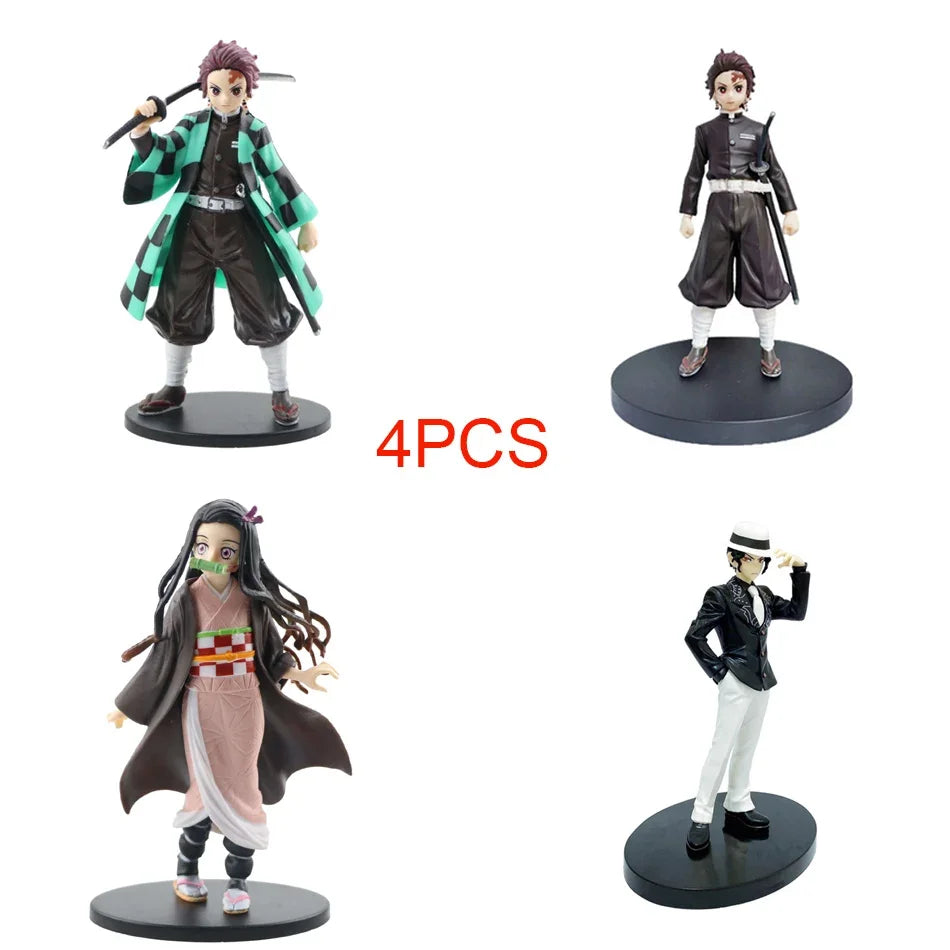 "Demon Slayer Tanjirou, Nezuko, Zenitsu & Inosuke PVC Figures"