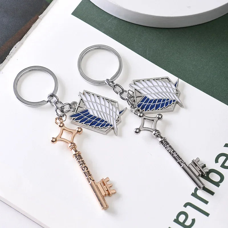 "Attack on Titan Metal Keychain Pendant"